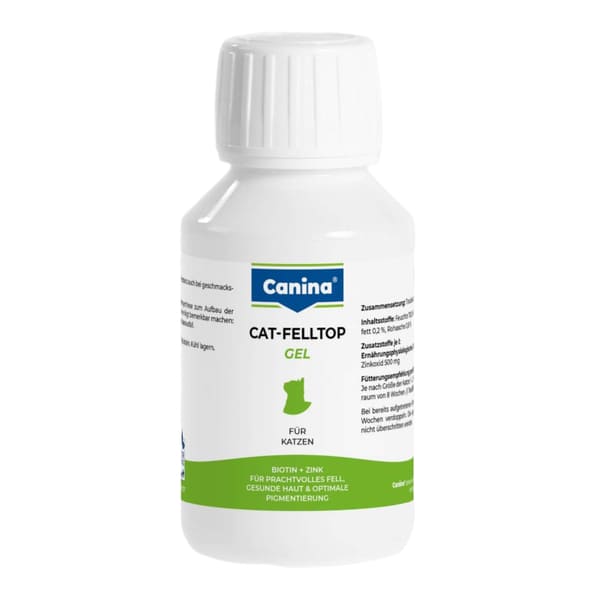 Canina Cat Felltop Gel biotīna gēls ādai un apmatojumam kaķiem 100 ml